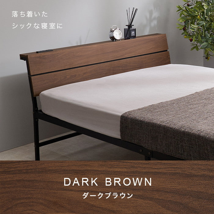 マットレス付 セミダブルベッド KH-3074SD3301 ベッド: 幅121×奥行212×高さ70.5×座面高34.5cm hgs-3000004451の画像