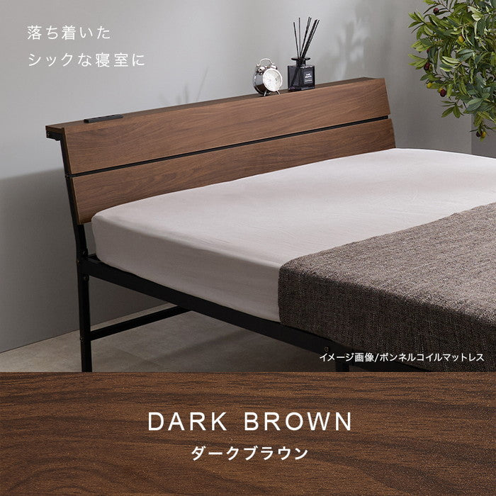 マットレス付 セミダブルベッド KH-3074SD3302 ベッド: 幅121×奥行212×高さ70.5×座面高34.5cm hgs-3000004452の画像