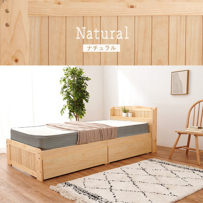 マットレス付 シングルベッド MB-5039S3301 ベッド: 幅101×奥行210×高さ78×床面高34cm hgs-3000004479の画像