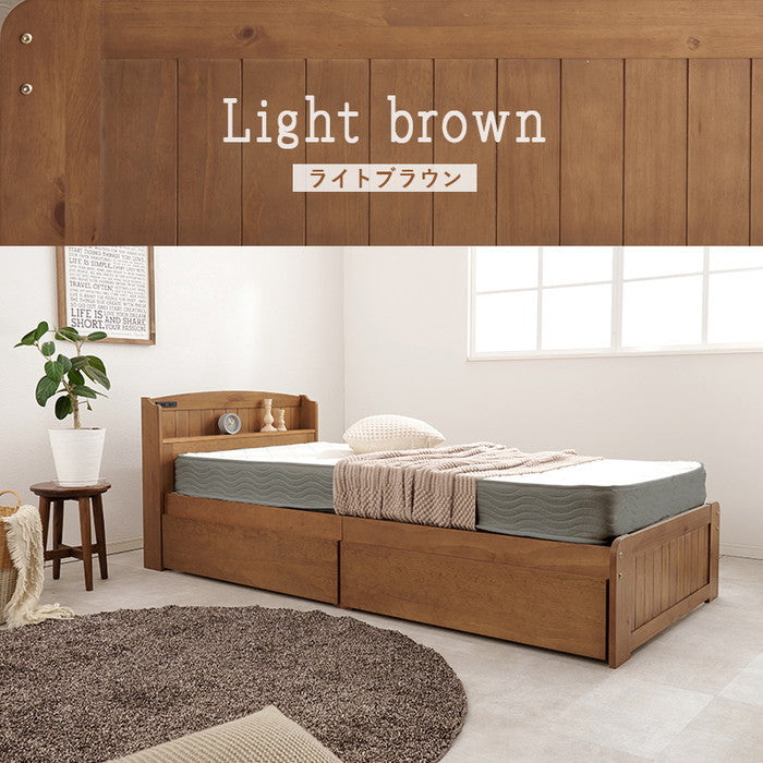 マットレス付 シングルベッド MB-5039S3301 ベッド: 幅101×奥行210×高さ78×床面高34cm hgs-3000004479の画像