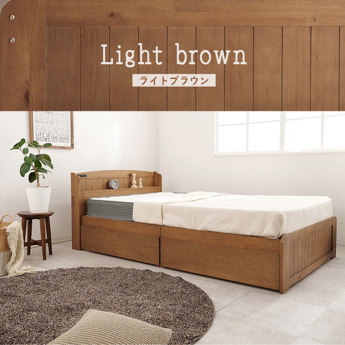 マットレス付 セミダブルベッド MB-5039SD3301 ベッド: 幅124×奥行210×高さ78×座面高34cm hgs-3000004626の画像