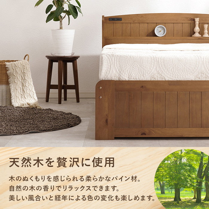 マットレス付 セミダブルベッド MB-5039SD3301 ベッド: 幅124×奥行210×高さ78×座面高34cm hgs-3000004626の画像