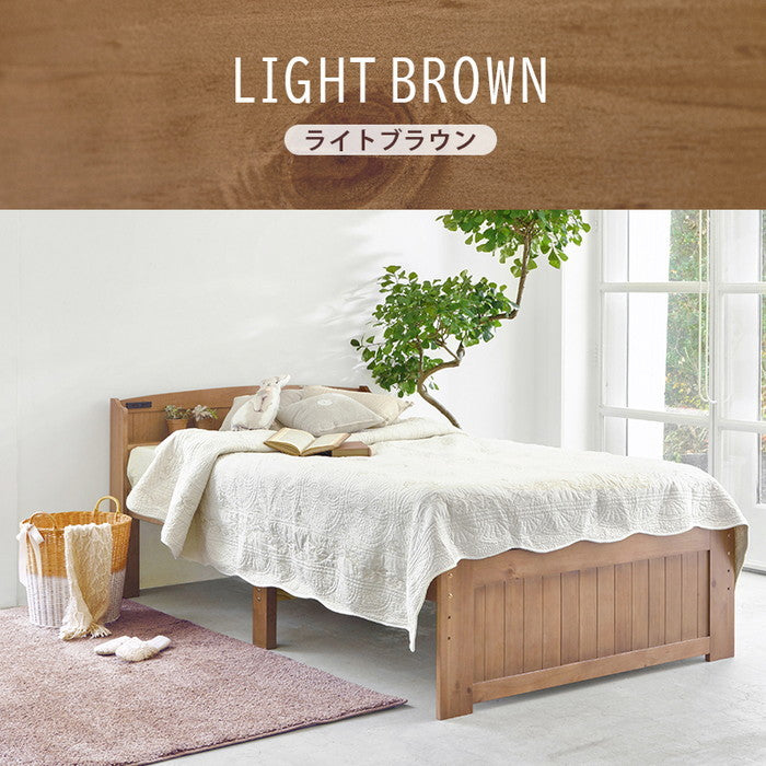 マットレス付 セミダブルベッド MB-5915SD3301 ベッド: 幅125×奥行211×高さ82×床面高31/37/43cm hgs-3000004647の画像