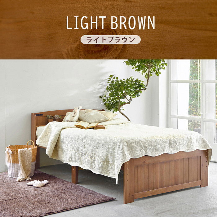 マットレス付 セミダブルベッド MB-5915SD3302 ベッド: 幅125×奥行211×高さ82×床面高31/37/43cm hgs-3000004675の画像