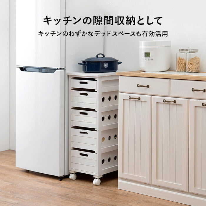 ストッカー ブラウン 幅30×奥行40×高さ79cm MUD-6782 hgs-3000004687の画像