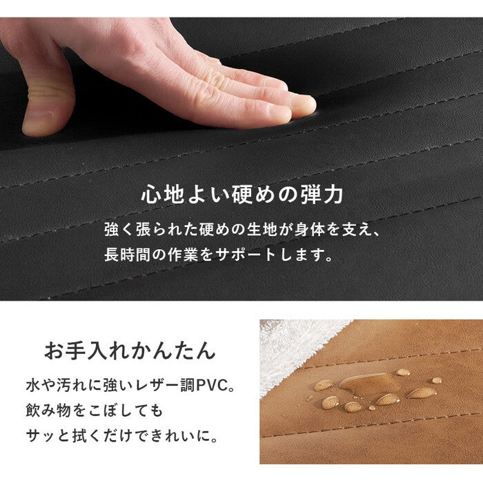 オフィスチェア ブラック ダークグレー ライトブラウン 幅67×奥行65×高さ87〜93×座面高42〜48cm LHC-4476 hgs-3000004711の画像