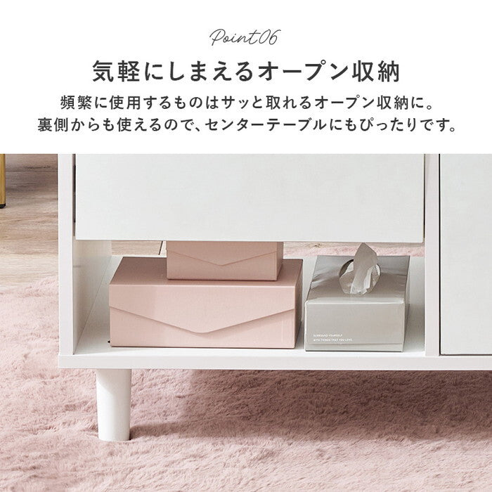 コスメテーブル ホワイト 幅80×奥行45×高さ40cm VT-7200 hgs-3000005103の画像