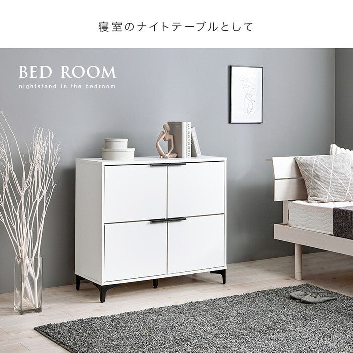 キャビネット ダークブラウン ナチュラル ホワイトウォッシュ 幅90×奥行40×高さ82cm RCC-1578 hgs-3000005230の画像