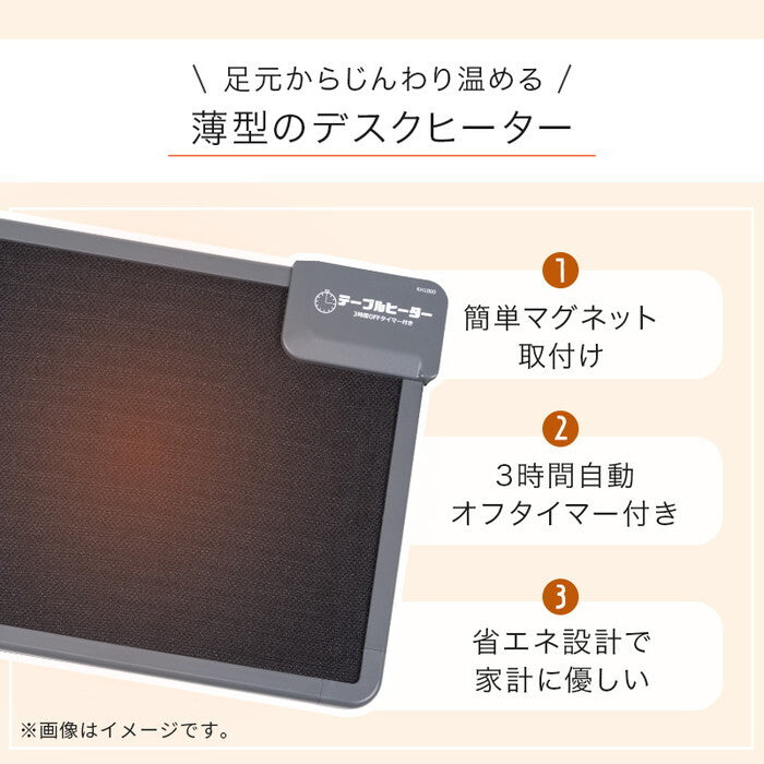 デスクヒーター ５点セット 幅46×奥行36×高さ3cm KH1800-5S hgs-3000005438の画像