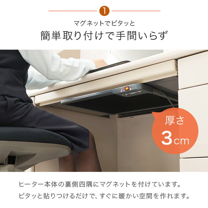 デスクヒーター ５点セット 幅46×奥行36×高さ3cm KH1800-5S hgs-3000005438の画像