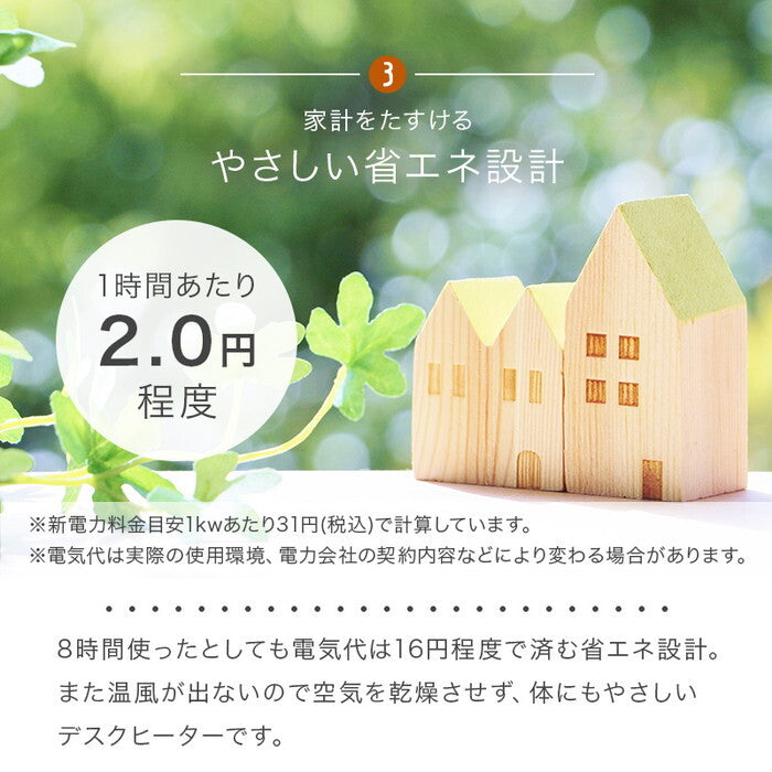 デスクヒーター ５点セット 幅46×奥行36×高さ3cm KH1800-5S hgs-3000005438の画像