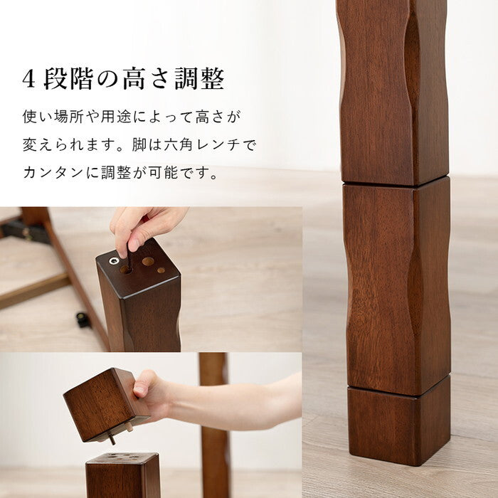 ダイニングコタツ６点セット グレージュ ブラウン こたつ：幅135×奥行80cm 山城135ポカ6S hgs-3000005540の画像