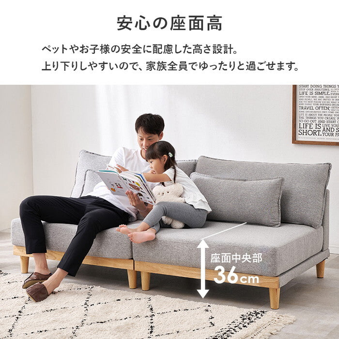 ソファ ブラウン ネイビー ベージュ ダークグレー ライトグレー 幅180×奥行91×高さ69×座面高36cm LSF-4442LS hgs-3000005705の画像