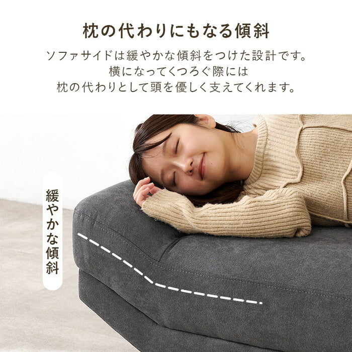 ソファ チャコールグレー ダークグレー グレー アイボリー 幅160×奥行94×高さ82/71×座面高42/31cm ブライトフィット2P hgs-3000005731の画像