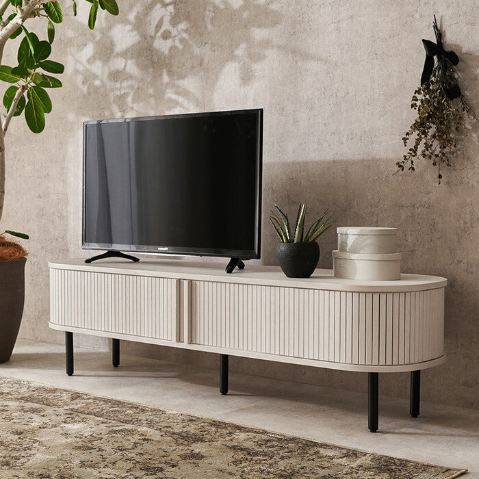 ＴＶボード ブラウン ナチュラル ホワイト 幅137×奥行40.5×高さ38.5cm RTV-1411 hgs-3000005738の画像