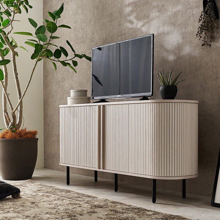 ＴＶボード ブラウン ナチュラル ホワイト 幅137×奥行40.5×高さ67cm RTV-1413 hgs-3000005744の画像