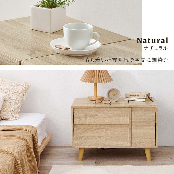 コスメテーブル ナチュラル ナチュラルホワイト ウォッシュホワイト 幅60×奥行40×高さ40/79cm RD-1409 hgs-3000005747の画像