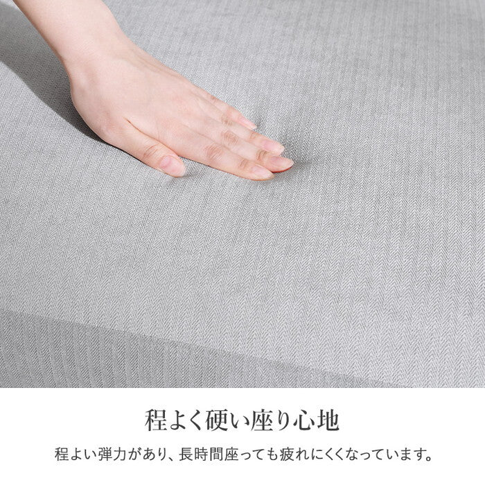 ソファ アイボリー ライトグレー 幅125×奥行70×高さ71/59×座面高40/28cm カリーナ2P hgs-3000005837の画像