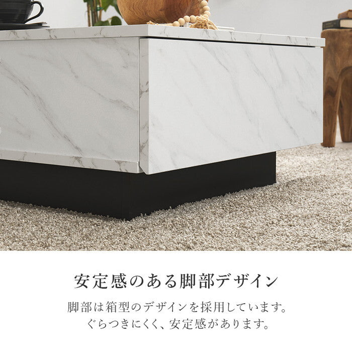 テーブル マーブルグレー マーブルホワイト 幅69×奥行69×高さ33cm VKT-7264 hgs-3000005860の画像