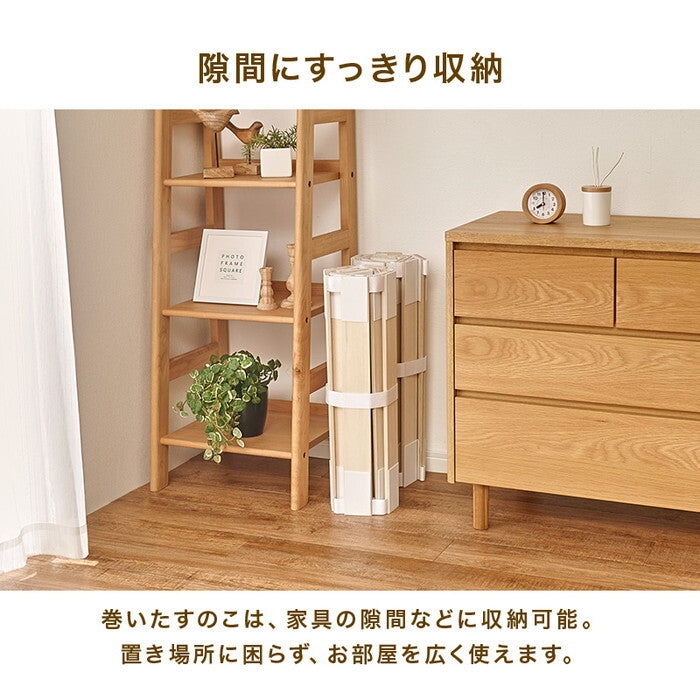 ロール式すのこマット ダブル 幅140×奥行200×高さ1.2cm MB-5305D hgs-3000005909の画像