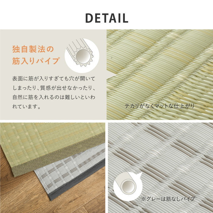 洗える い草風 カーペット 涼風 りょうふう 本間 2帖 2畳 PP ラグ ござ ビニール風 上敷き 畳の保護 畳替え 国産 hig-12201320xの画像
