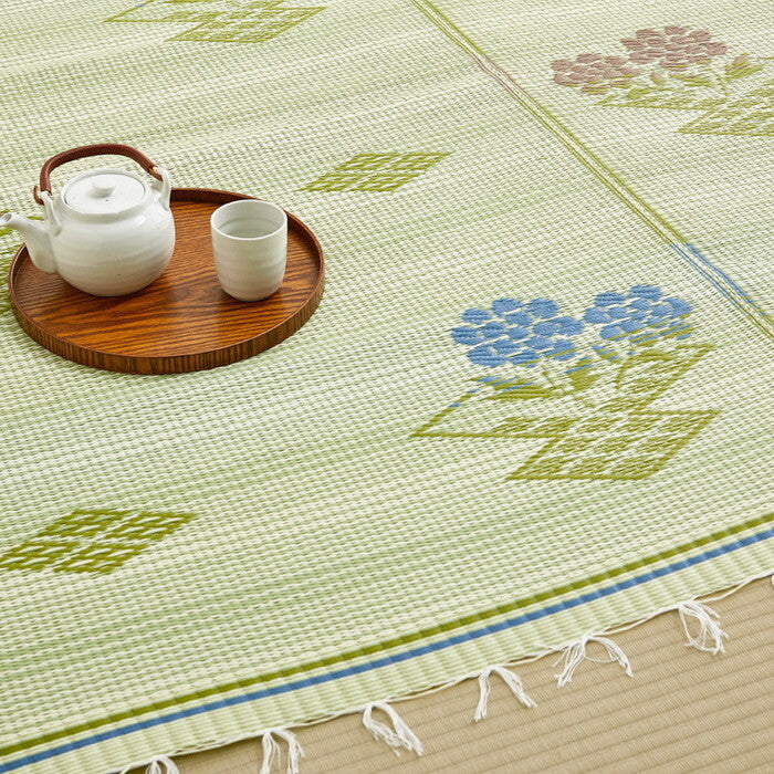 洗えるい草風カーペット #110 本間2帖 hig-15242820xの画像