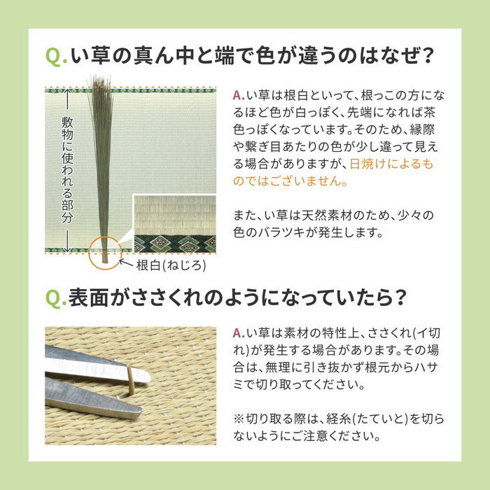 い草上敷き 谷川 (たにがわ) 江戸間 6帖 6畳 引目織 い草カーペット 畳の保護 和室 hig-158002160