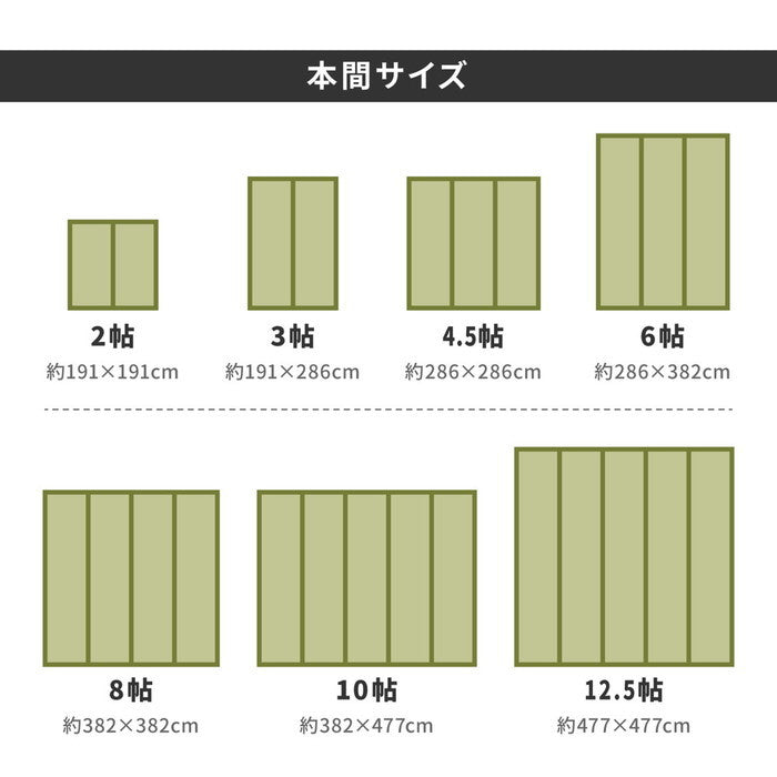 い草上敷き 谷川 (たにがわ) 本間 12.5帖 12.5畳 引目織 い草カーペット 畳の保護 和室 hig-158002391の画像