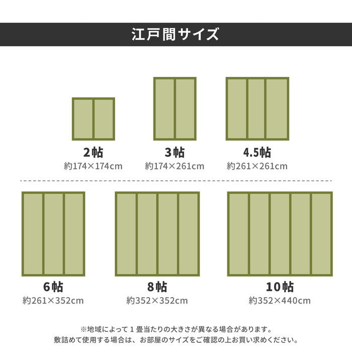 自分で切れる い草 上敷き みすず 江戸間 8帖 8畳 フリーカット はっ水 防カビ 消臭 裏貼り 畳の保護 hig-158004980