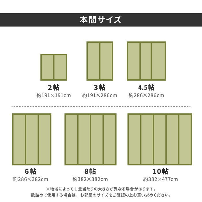 自分で切れる い草 上敷き みすず 本間 8帖 8畳 フリーカット はっ水 防カビ 消臭 裏貼り 畳の保護 hig-158005080