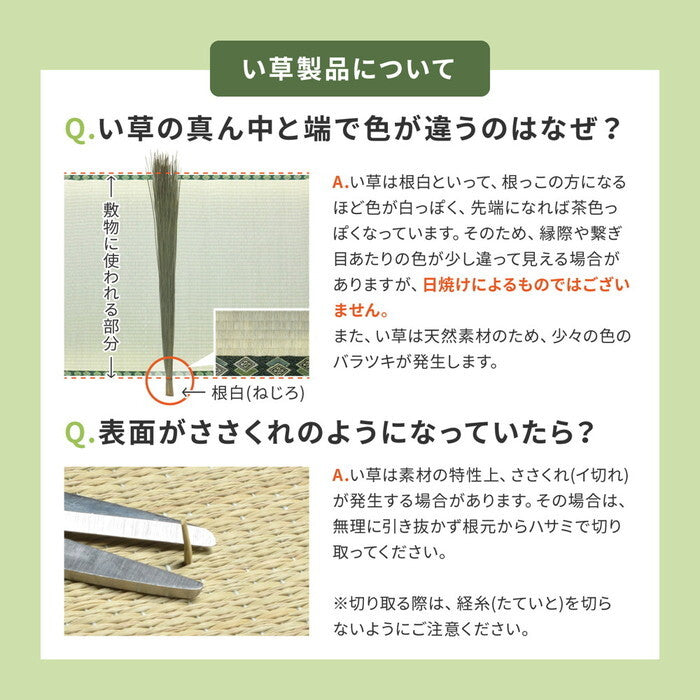 6枚組 置き畳 南風 約65×65×2.5cm ネイビー ブラウン hig-159054994xの画像