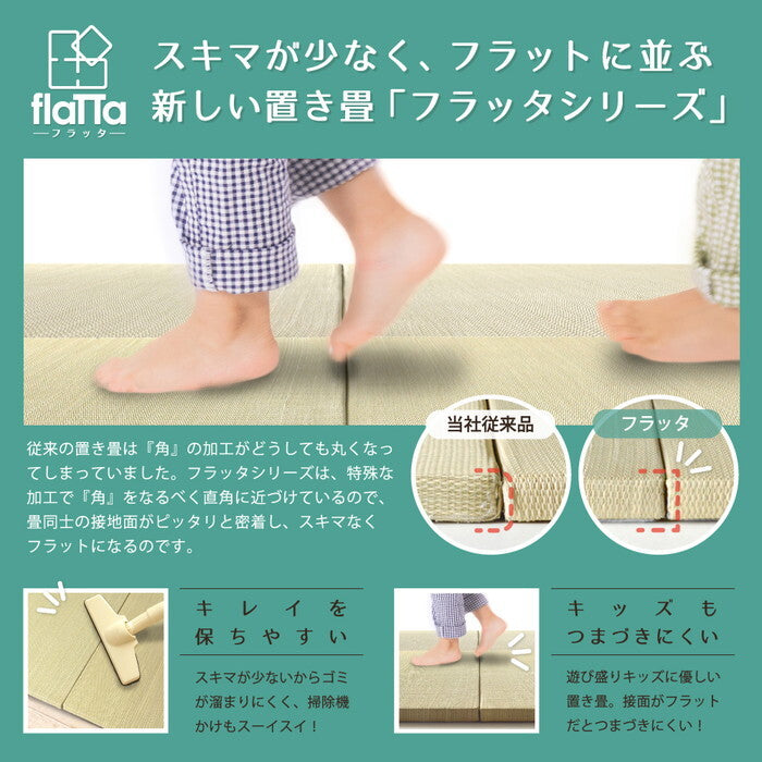 6枚組 置き畳フラッタ 王騎 約65×65×2.5cm ブルー ブラウン ナチュラル hig-159056030xの画像
