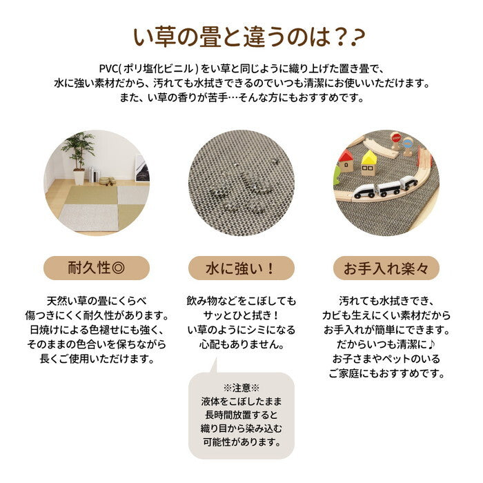 PVC置き畳フラッタ 約82×82×1.5cm ベガ レオ カロル hig-159056200xの画像
