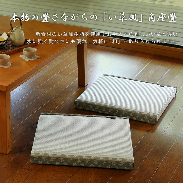 水拭きできる角座畳 祇園 約55×55×H5cm hig-159057110xの画像