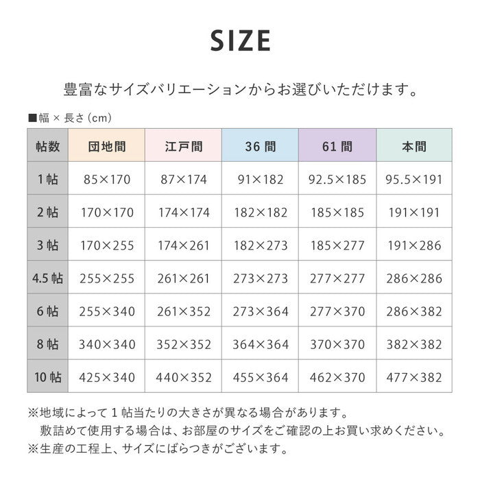 洗える い草風 カーペット 四条 江戸間 8帖 8畳 PP ラグ ビニール風 上敷き ござ 畳の保護 hig-159058980x