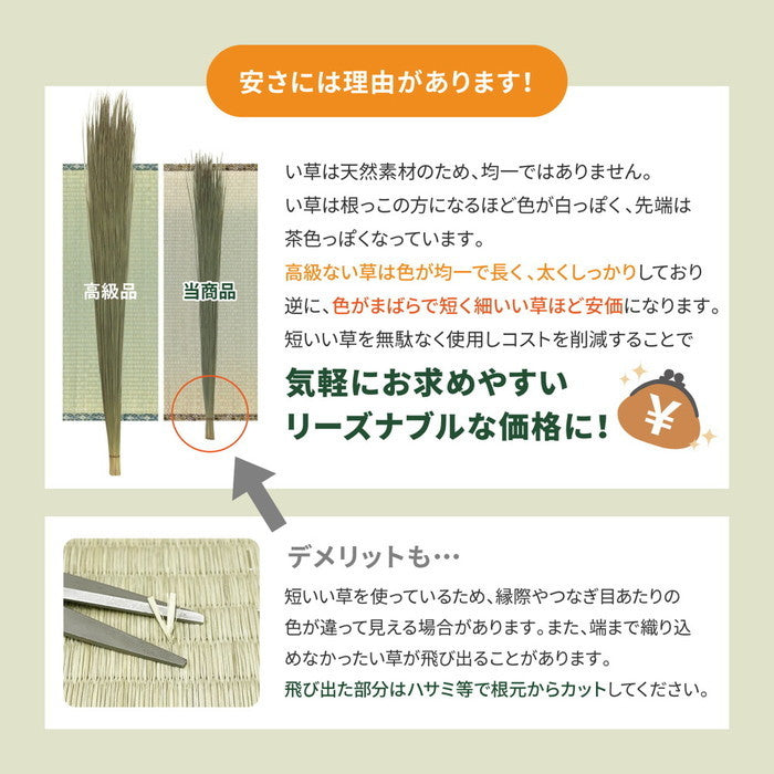 い草上敷 柳川 (やながわ) 江戸間 6帖 6畳 双目織 お手頃 リーズナブル 畳の保護 hig-159064660