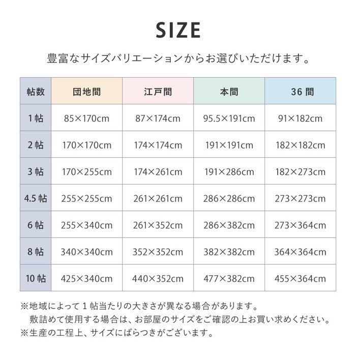 い草上敷 柳川 (やながわ) 江戸間 6帖 6畳 双目織 お手頃 リーズナブル 畳の保護 hig-159064660