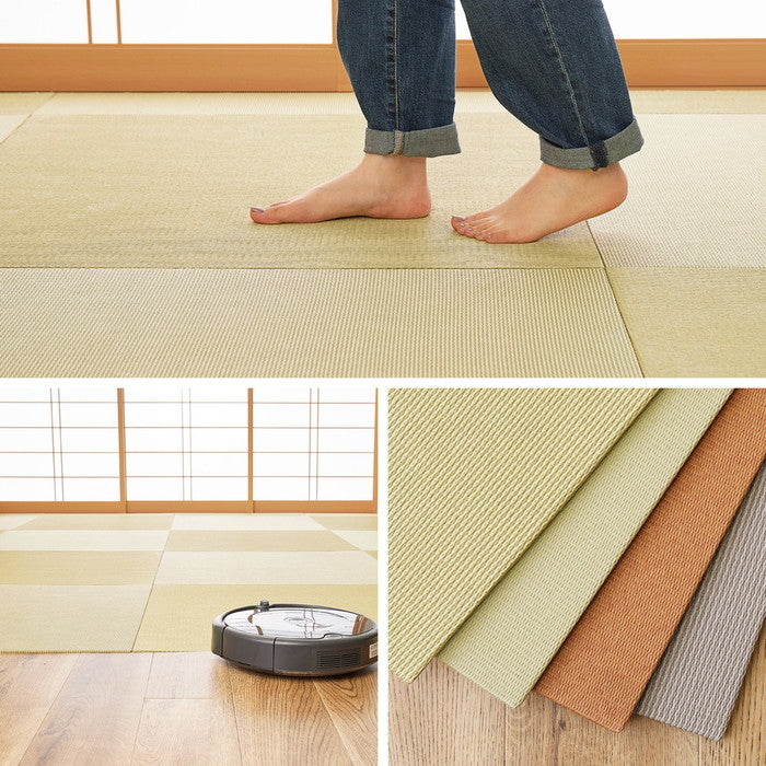 同色2枚セット の畳屋さんシリーズ DIY用 薄畳 樹 いつき 約82×82×1.3cm 2枚 敷き畳 置き畳 リフォーム DIY カットできる hig-159067240xの画像