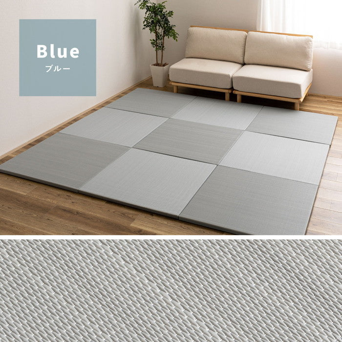 水拭きできる い草風 置き畳 おぼろ 約82×82×2.5cm 半畳 縁なし フロア畳 ユニット畳 PP 滑り止め付き hig-160900600xの画像