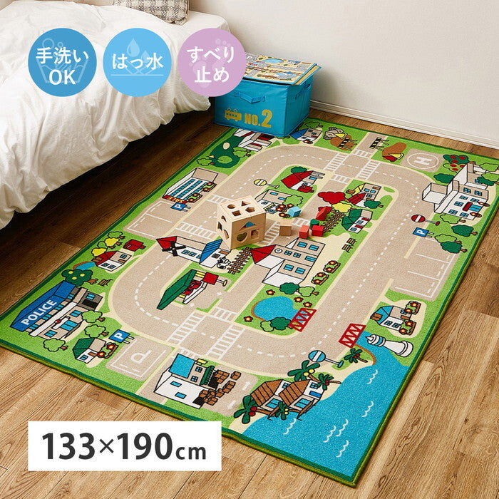 キッズラグ ロードマップ2 M 約133×190cm hig-190112031xの画像