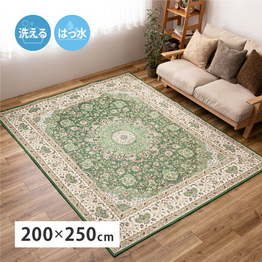 はっ水加工付き 転写プリントラグ パレス 約200×250cm パレス hig-240614120xの画像