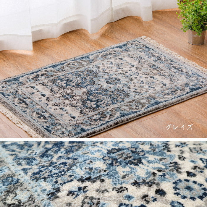 ウィルトン 玄関マット RAKKAS ラッカス 約50×80cm 民族柄 ギャッベ風 インテリアマット オールシーズン hig-240619904xの画像