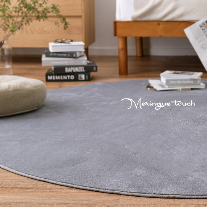 洗えるラグ メレンゲタッチ 約160×220cm 楕円形 洗濯機で洗える ウォッシャブル 滑り止め付き フランネル ホットカーペットカバー hig-240620531xの画像