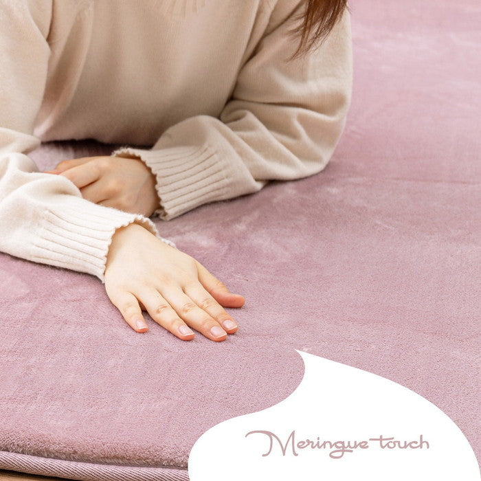 はっ水加工付き 低反発ラグ メレンゲタッチ 約185×240cm 手洗いOK 撥水 ふっくら フランネル 滑り止め付き ホットカーペットカバー hig-240620661xの画像
