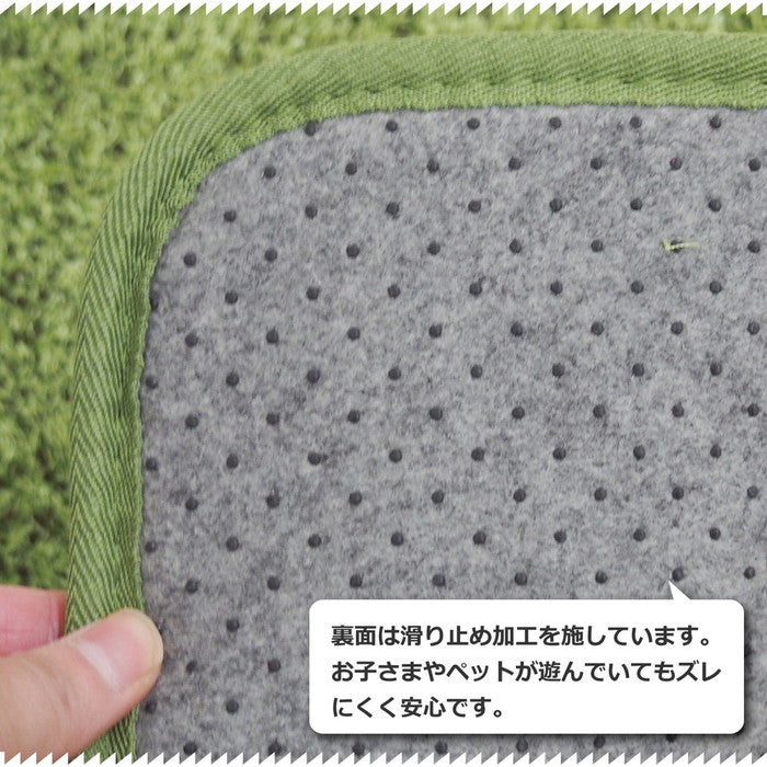 芝生風 キッチンマット シーヴァ 約45×120cm ふっくら ウレタン入り 滑り止め付き 手洗いOK hig-240622970xの画像