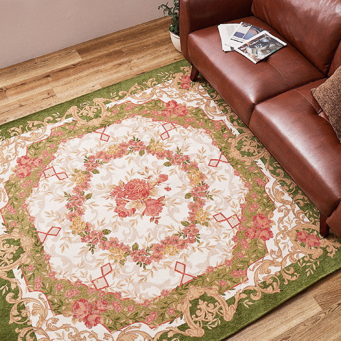 ゴブランシェニールラグ ブローズ 約190×240cm 抗菌防臭 洗える 滑り止め付き オールシーズン hig-240632301xの画像