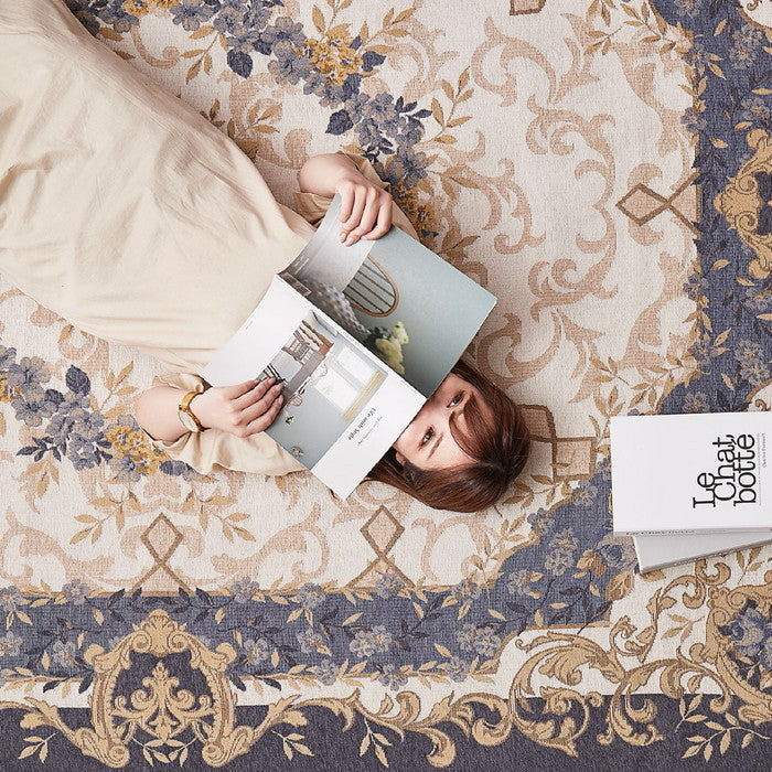 ゴブランシェニールラグ ブローズ 約190×240cm 抗菌防臭 洗える 滑り止め付き オールシーズン hig-240632301xの画像