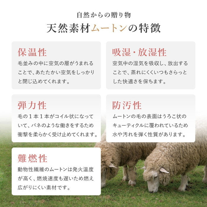 ムートンクッション M-2000 約40×38cm ローズクッション 薔薇 バラ 馬蹄クッション 紐付き 座布団 羊毛 hig-240637701xの画像