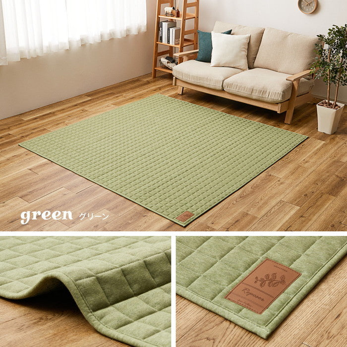 洗える スウェットラグ ココン 約190×240cm スウェット キルトラグ 無地 洗濯機で洗えるラグ 滑り止め付き オールシーズン hig-240638002xの画像