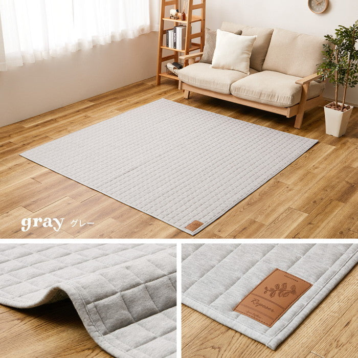 洗える スウェットラグ ココン 約190×240cm スウェット キルトラグ 無地 洗濯機で洗えるラグ 滑り止め付き オールシーズン hig-240638002xの画像